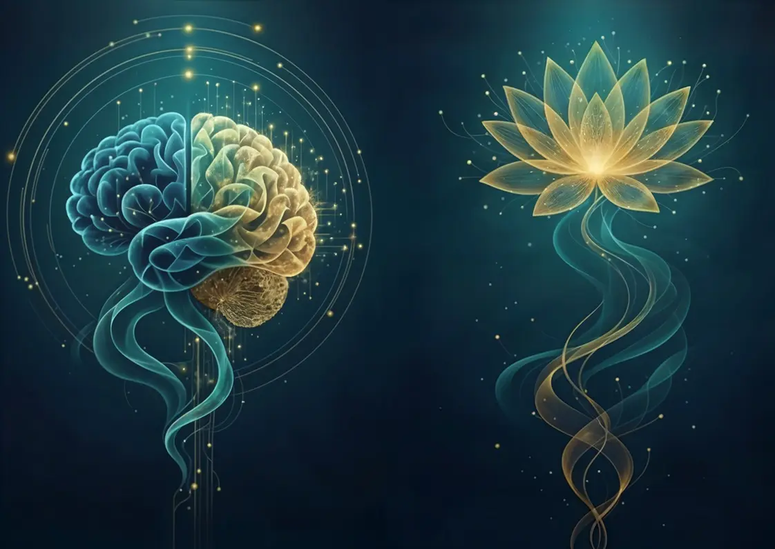 Portadas de los libros Ahora Es Mañana y Pulsión de Muerte sobre inteligencia artificial, mindfulness y transformación personal